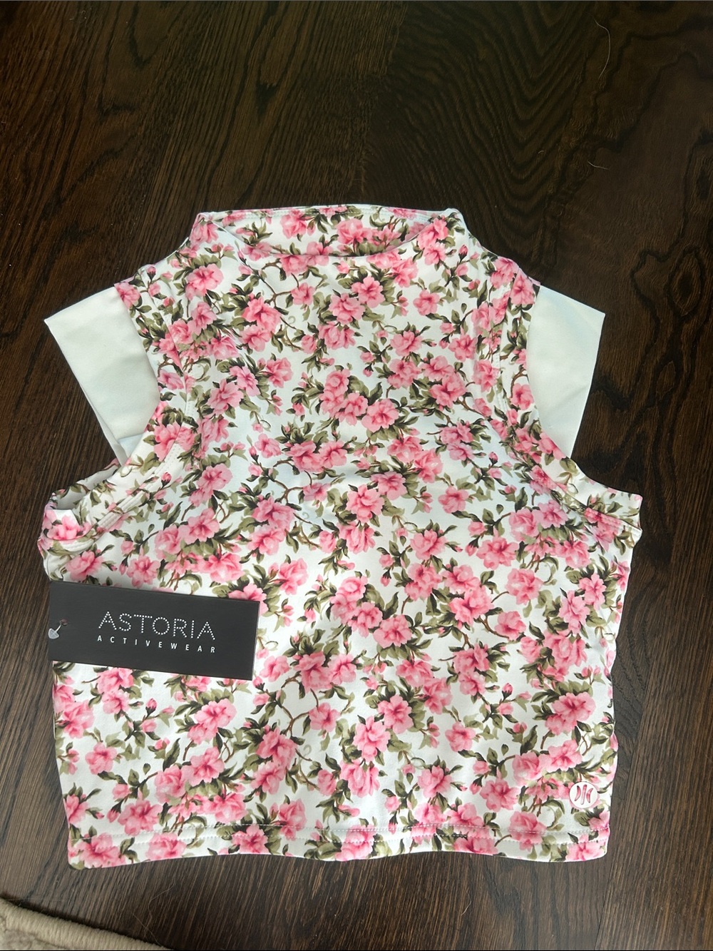 Womens Pink Floral Sleeveless Top